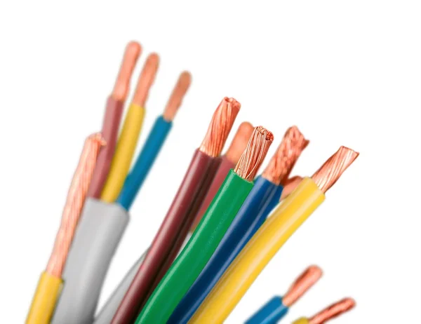 Cable blindado de cobre de cuatro núcleos — Foto de Stock