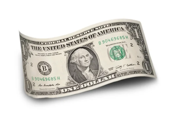 Izole dolarlık banknot — Stok fotoğraf