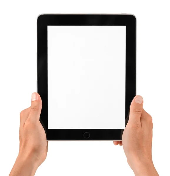 Man holding   digital tablet — Stock Photo, Image