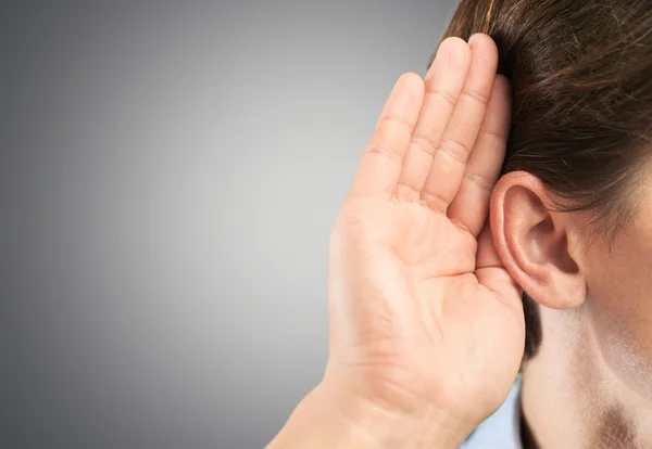 Hombre oído escuchar —  Fotos de Stock