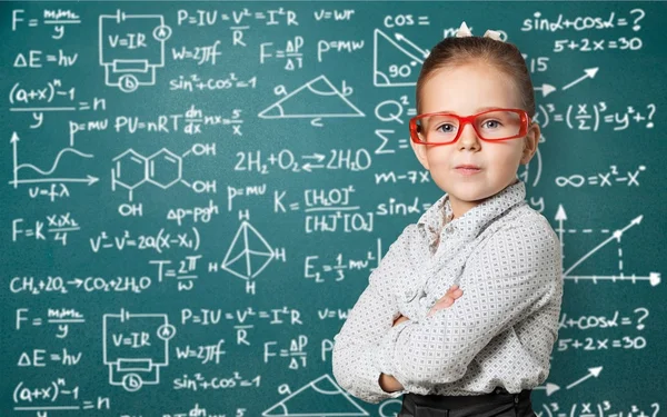 Cute little schoolgirl — Stock Photo, Image