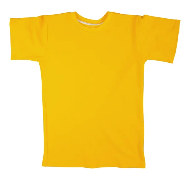 Camiseta amarela isolada — Fotografia de Stock