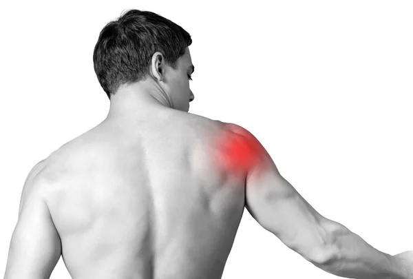 Strong man with shoulder pain — Stock Photo, Image