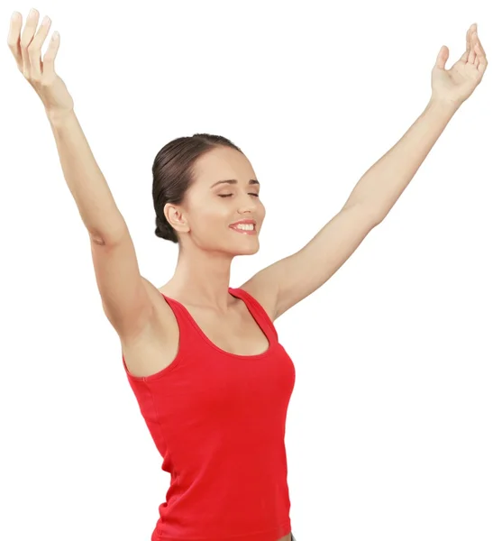 Mujer haciendo su entrenamiento —  Fotos de Stock