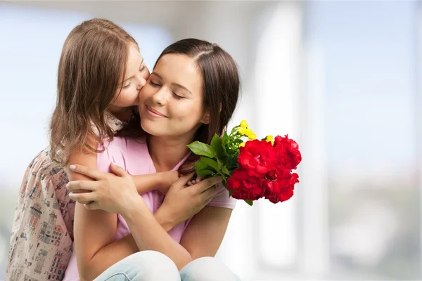 Mutter und Tochter zusammen — Stockfoto