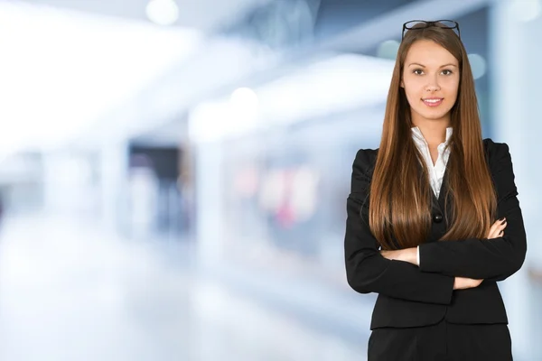 Attraente giovane businesswoma — Foto Stock