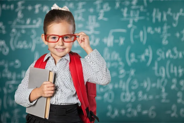 Cute little schoolgirl — Stock Photo, Image