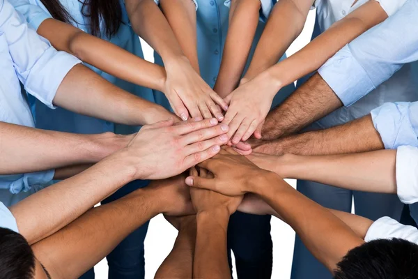 Handshake of many business people — Stock Photo, Image