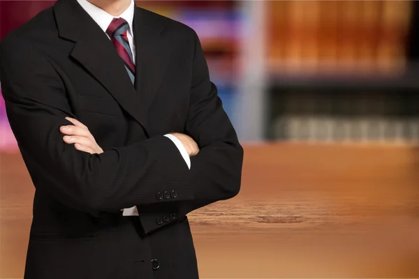 Business man wearing elegant suit — Stock Photo, Image