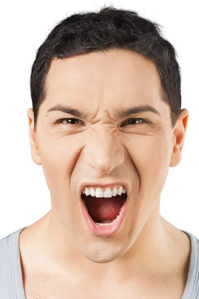 Сердитый мужчина кричит — стоковое фото
