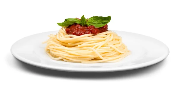 Pasta de espagueti con tomates — Foto de Stock