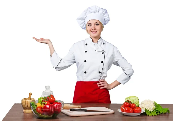 Hermosa mujer cocinar — Foto de Stock