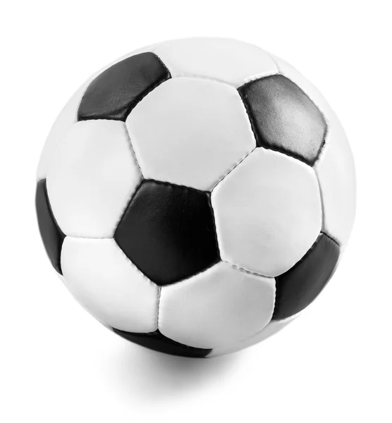 Pallone da calcio bianco e nero — Foto Stock