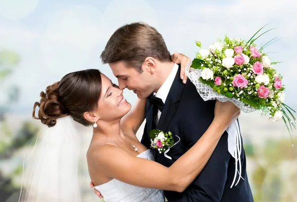 Právě mladí manželé — Stock fotografie