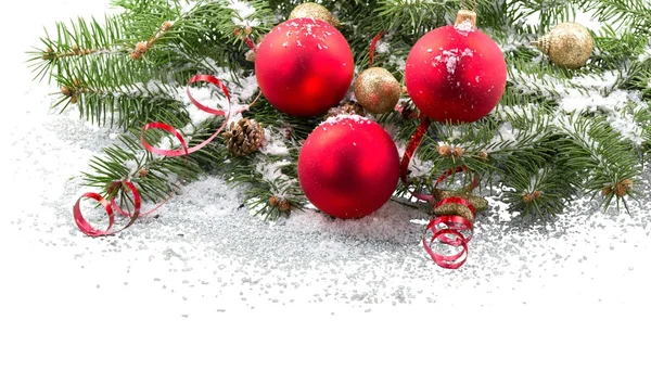 Palle rosse di Natale — Foto Stock