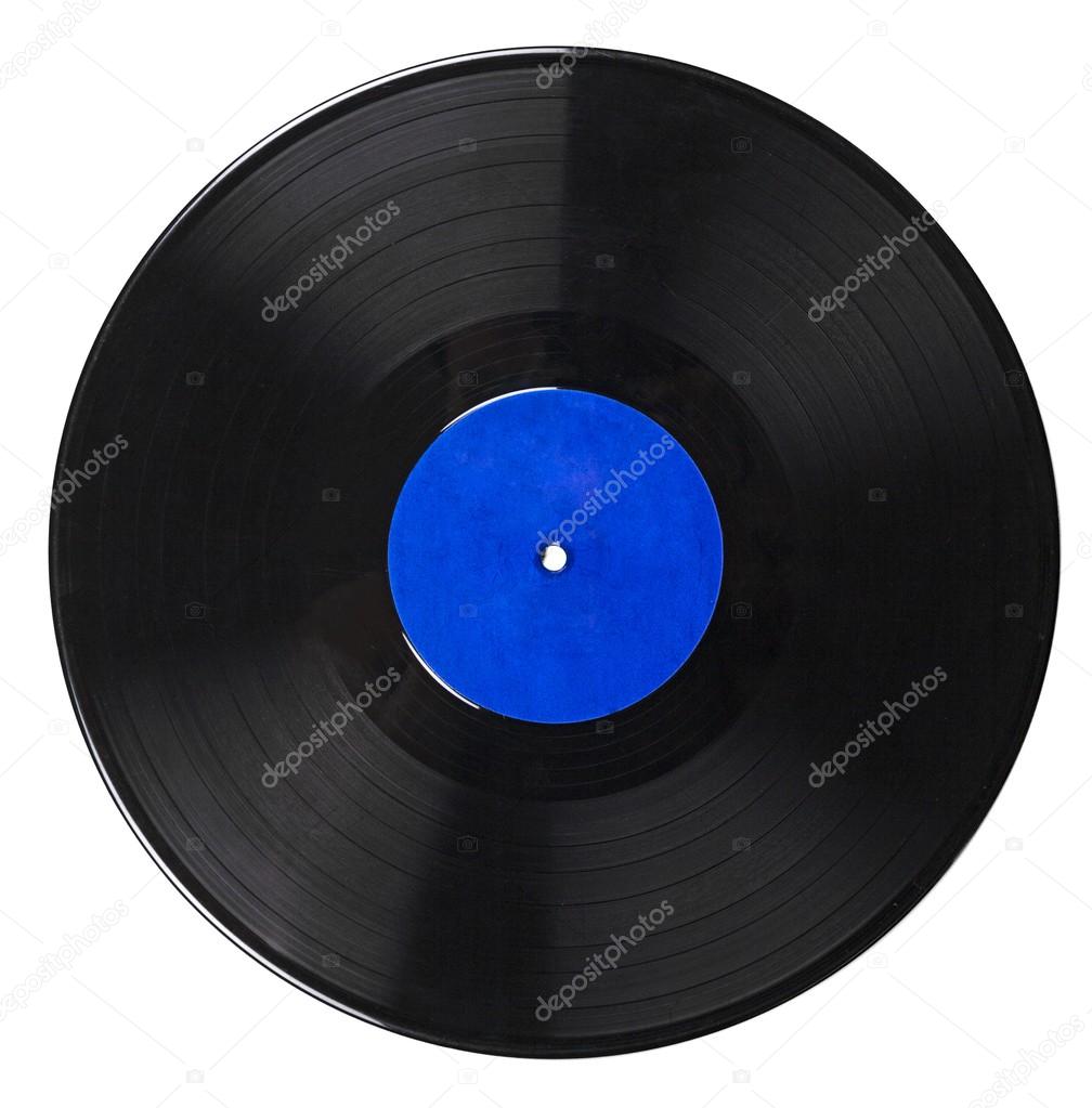 Black vinyl record 