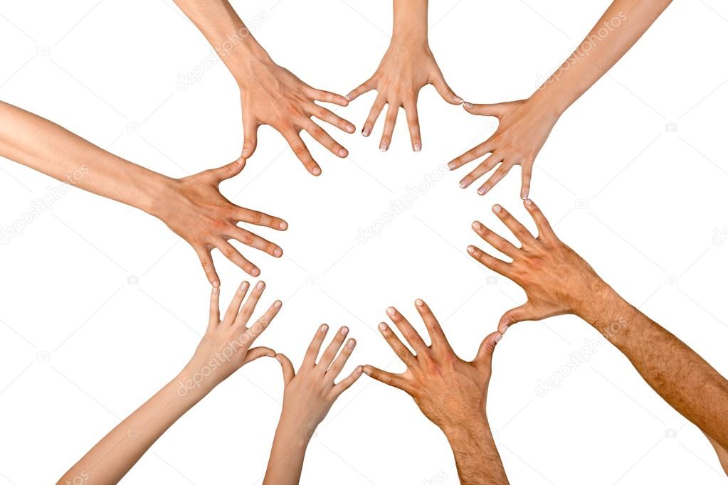 Human Hands in circle