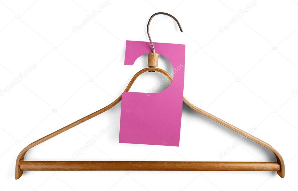 coat hanger and blank price tag 