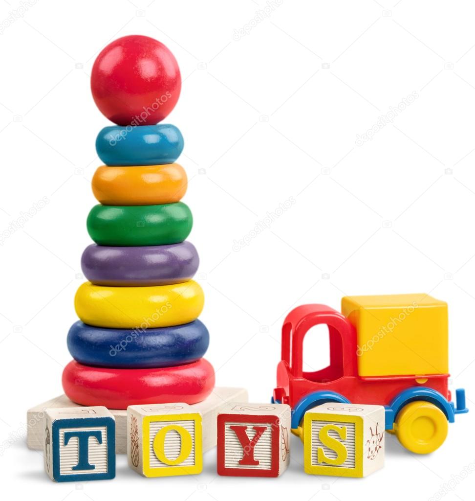 toys collection isolated