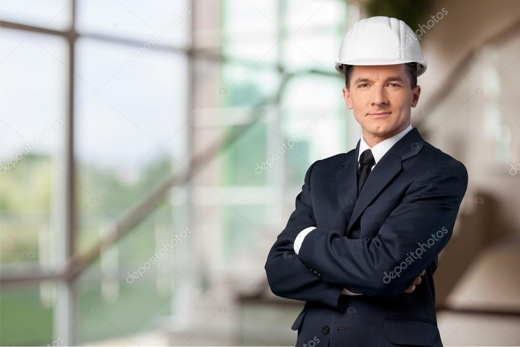 Handsome safety inspector — Stock Photo © billiondigital 118568446
