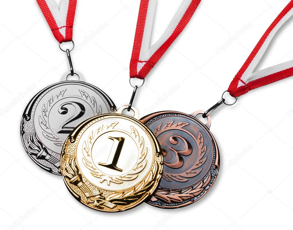 Gold, silver and bronze medals Stock Photo by ©billiondigital 118569214