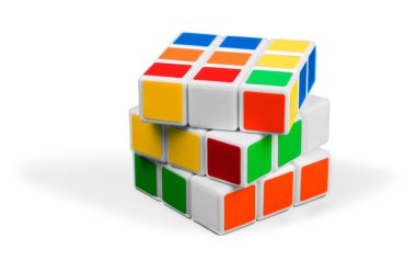Arka plan üzerinde Rubik küpü. 