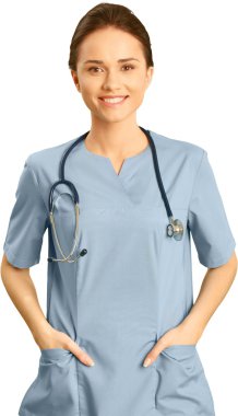 çekici genç kadın doktor