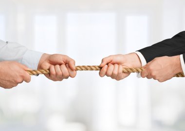 business people pulling rope clipart