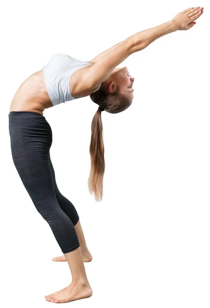 Jeune belle femme faire du yoga — Photo