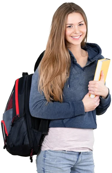 Unga kvinnliga collegestudent — Stockfoto