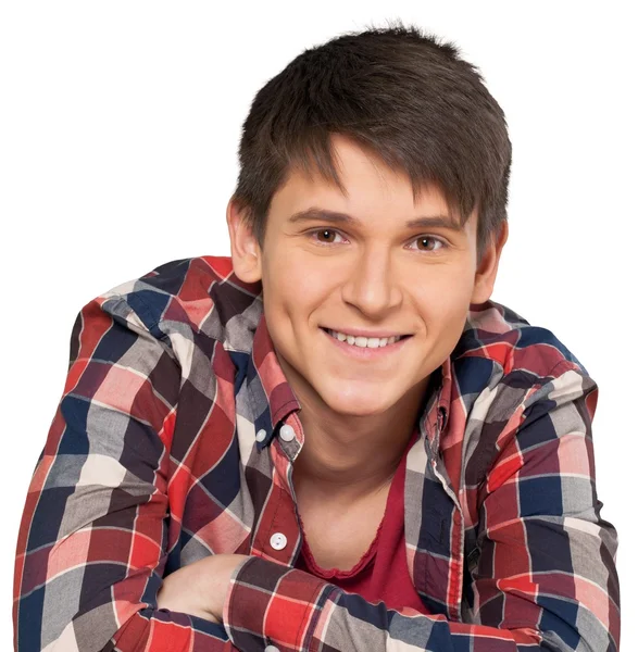 Handsome young man looking at camera — Stock Photo, Image