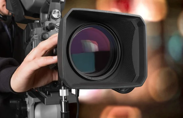 Cameraman werken met camera — Stockfoto
