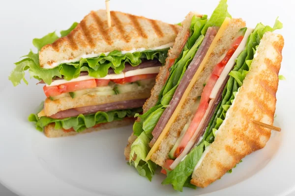 Taze lezzetli sandviçler — Stok fotoğraf