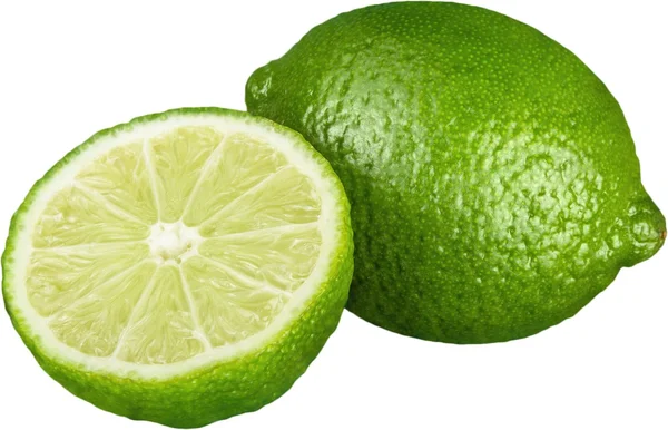 In Scheiben geschnittene frische Limettenfrüchte — Stockfoto