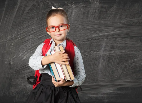 Niedliches kleines Schulmädchen — Stockfoto