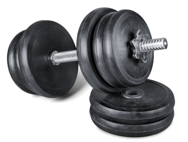 Dumbbell and barbell discs isolated — Stock Photo, Image
