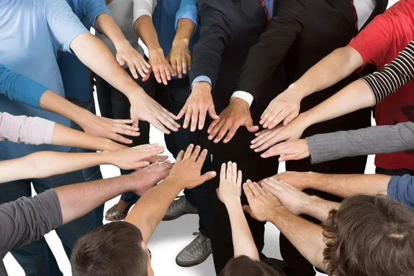 Friends holding hands together — Stock Photo, Image