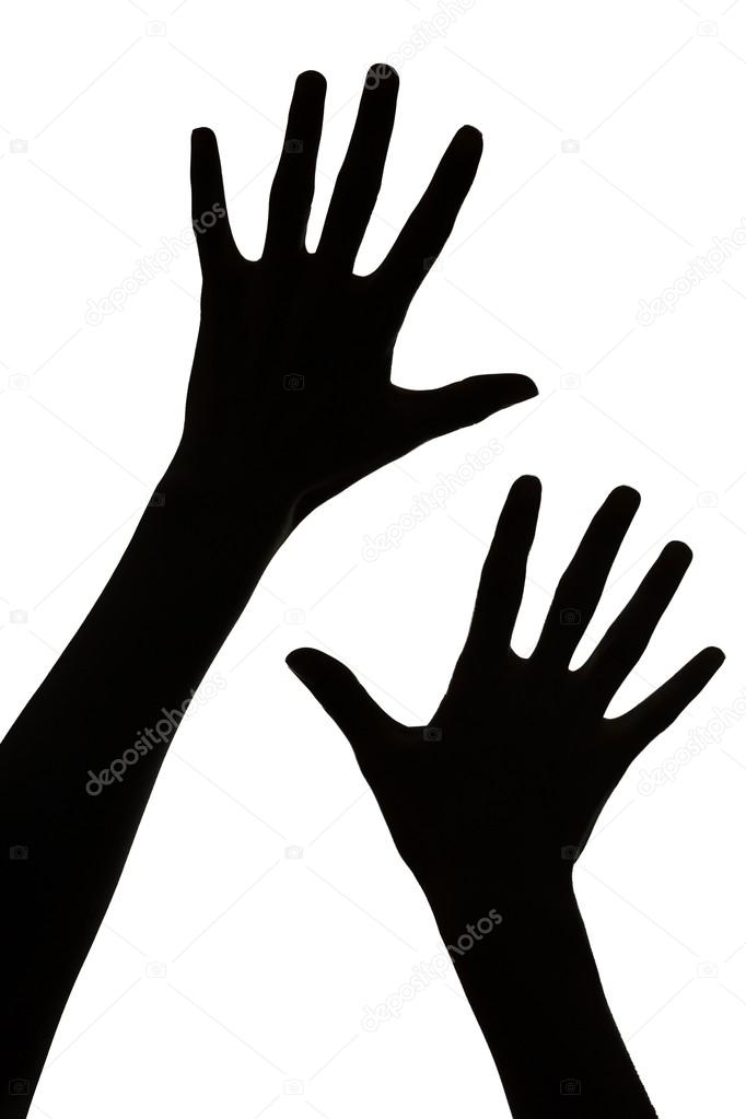 black male hands shadows