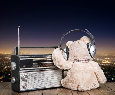 oyuncak ayı ve radyo 