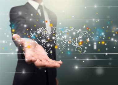 işadamı ve analytics sembolü