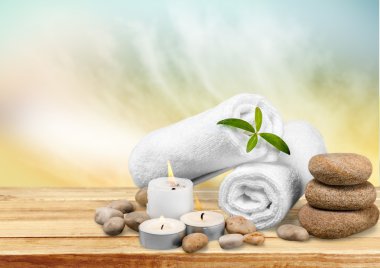 bazalt taş ve havlu