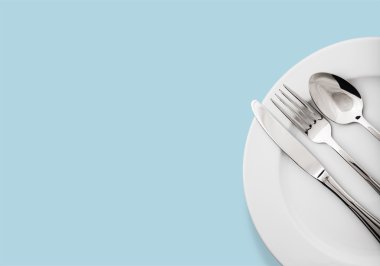 Çatal, kaşık ve bıçak izole 