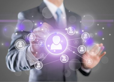 işadamı ve analytics sembolü