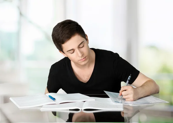 Handsome Teenager studying — Stock Photo, Image