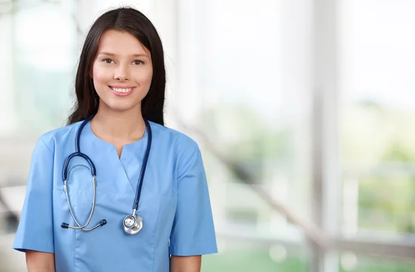 Attractive young female doctor — Stock Photo, Image