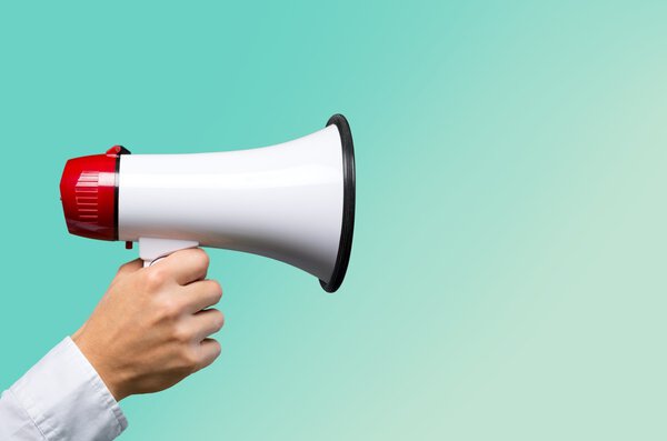 Human Hand with Megaphone 