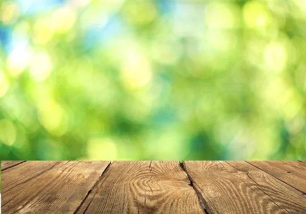 Worn table and blur with  background — Stock Photo, Image