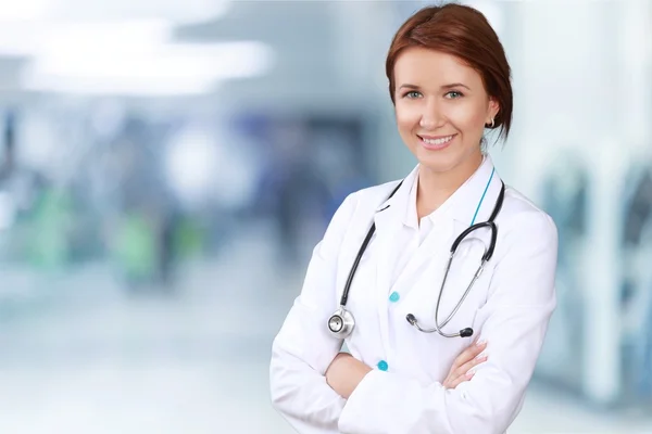 Attractive young female doctor — Stock Photo, Image