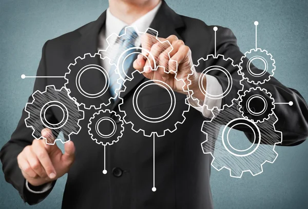 işadamı ve analytics sembolleri