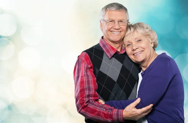 Happy senior couple smiling — Stock Photo, Image